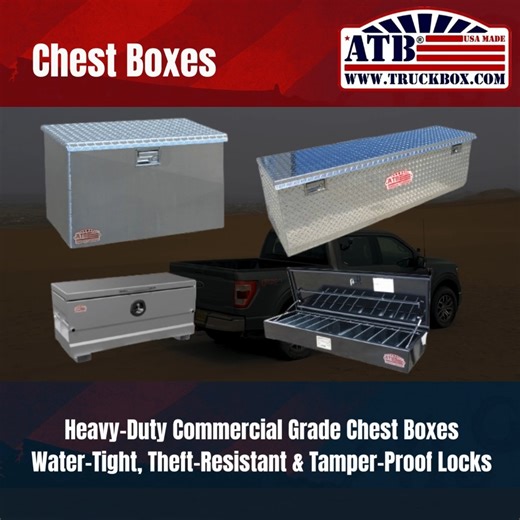 Built for work that doesn’t stop. American Truckboxes (ATB) Chest Boxes are commercial-grade storage solutions designed to keep your tools secure, dry, and organized in the toughest conditions. Perfect for pickups, trailers, flatbeds, and fifth wheels. With multiple sizes, finishes, and easy installation options, ATB chest boxes are built to match your job—and outlast your truck. #americantruckboxes #truckstorage #trucktoolbox 👉 Explore all options at truckbox.com/shop | American Truckboxes LLC