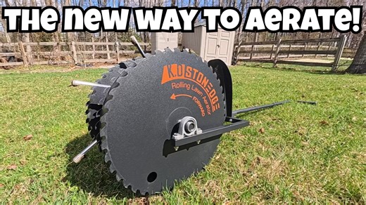 Watch K.D STONEDGE Patented Rolling Lawn Coring Aerator review on Amazon Live