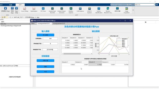 视频讲解基于MATLAB的灰色关联分析法计算App