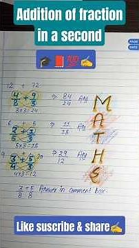 Addition of fraction | Easy method with examples | math made examples