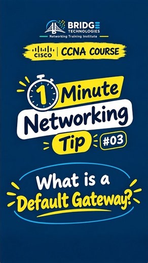 Cisco CCNA Course | 1 Minute Networking Tip - 3 | What Is Default Gateway | Bridge Tech - 9884861719