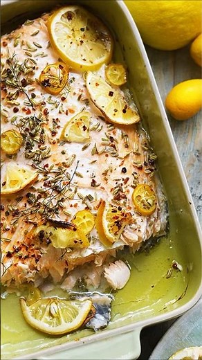 Saumon au citron, kumquats et aneth | Recette gourmande ✅