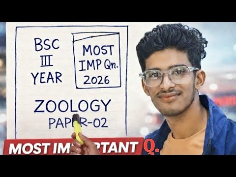 bsc 3rd year zoology 2nd paper important questions 2026 cg . Zoology paper 02 imp.question