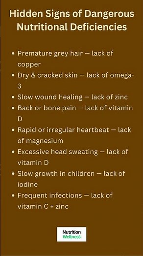 8 Hidden Signs of Dangerous Nutritional Deficiencies