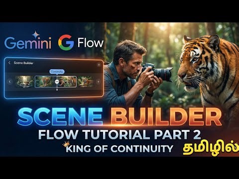 King of Continuity!👑Google Flow Scenebuilder Tutorial Part 2 (Tamil) #GoogleFlowTutorialTamil #Veo3