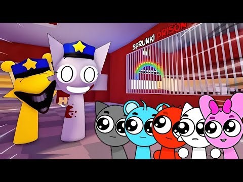 Sprunki Baby Gray, Sky, Raddy, Wenda & Pinki Played Sprunki Family Prison Escape Obby in ROBLOX