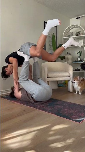 cute boyfriend yoga 🌈 gay couple #shorts | sebb and dion #sebasdion