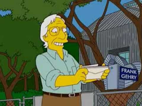 Frank Gehry as featured in The Simpsons
