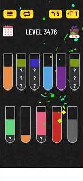 Water sort puzzle - Level 3476 #puzzle #games #level #gaming #gameplay #watersortpuzzle #solution