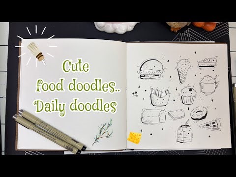 Doodle day 48|“How to draw Cute Food Doodles 🍩🍓 Easy & Fun Drawing Ideas for Beginners”