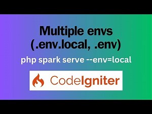 Codeigniter 4 create multiple environments - .env.local, .env - dev env, prod env.