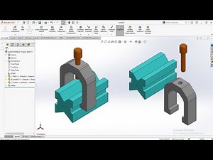 T-Slot Clamp Design and Assembly in SOLIDWORKS for best tutorial.