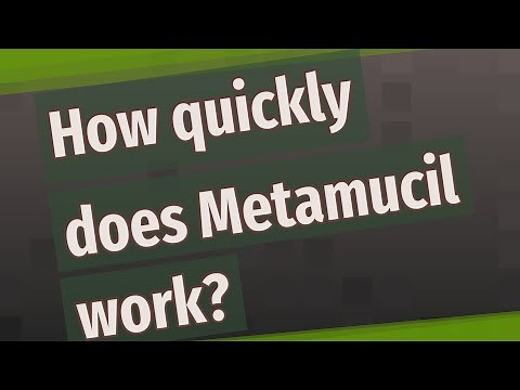 How quickly does Metamucil work?