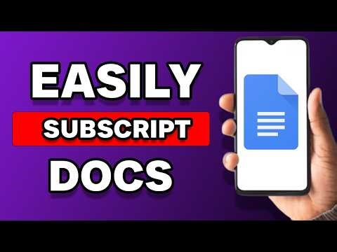 How To Do Subscript In Google Docs