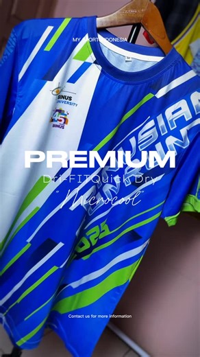 CUSTOM JERSEY PADEL BASKET BOLA DLL on Instagram: "✨ PREMIUM Dri-FIT Quickdry “Microcool ! ✨ Menjadi bahan paling favorit utk olahrga Padel, Running dan Gym ! - Bahan super strechy hanya dengan ketebalan 120gsm Pori” pada setiap mili di kain berguna sebagai keluar masuknya udara 🥶❄️ Selain itu bahan ini juga membuat jersey kamu tampak lebih mewah dan elegan ✨ - Dm / wa utk informasi lebih lanjut ! - #mysport #customjersey #konveksijersey #customjerseybasket #jerseybasket #jerseypadel #customjer