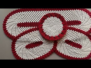 Oval spiral rug set, very economical and easy to make. #crochet #crafts