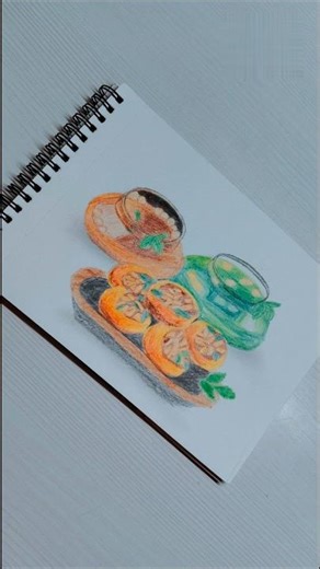 Drawing realistic pani puri ❤️ #art #realistic #vtairaharts