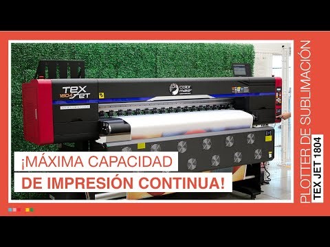 Tex Jet 1804 Color Make® Sublimation Plotter: 3000 meters of continuous printing - 4 i3200 Printh...