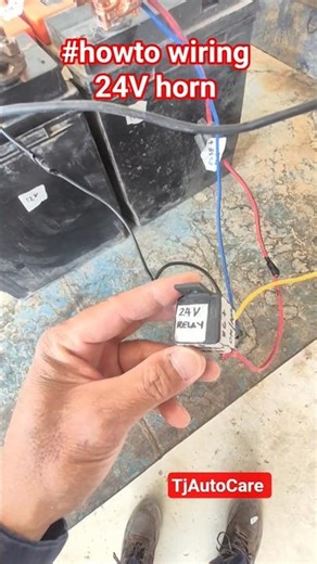24V horn wiring tutorial #mechanic #tips #wiring #tutorial #shorts #video #viral
