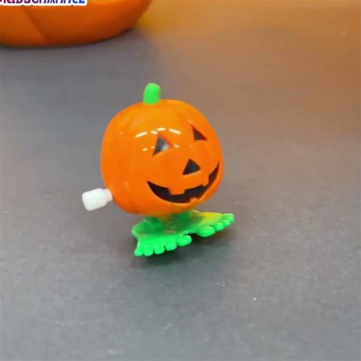 Jack-O'-Lantern Wind-Up! Bouncy Pumpkin Pop Across Table