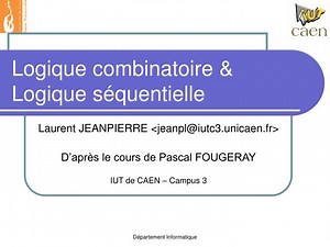 Logique combinatoire &amp; Logique séquentielle - SlideServe