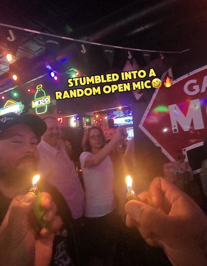 Stumbled into a random open Mic night 🎤 s/o LAMP in Dsm for having us 🔥 good thing I always keep a guitar in my trunk 😂 | Robert Miley Jr.