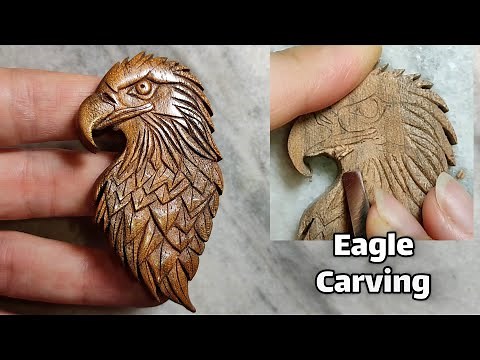 Making a Charming Wooden Eagle / Wood Carving Tutorial 🦅🪵✨