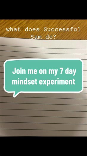 My 7 day experiment! Writing Successful Sam on a piece of paper, keeping it in my pocket, and throughout the day thinking ‘what does Successful Sam do’ Changed the way I thought about my day and the way I behaved. Yep just this small change! Could you do the same with your name and see if it makes a difference in your day? Lucky Lucas Manifesting Mandy Fortunate Fiona… ✨ #mindsetmotivation #mindsetshift #manifest #mentalhealth #motivation