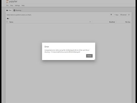 Unexpected error while saving file: Untitled.ipynb [Errno 2] No such file or directory | Fix Now!