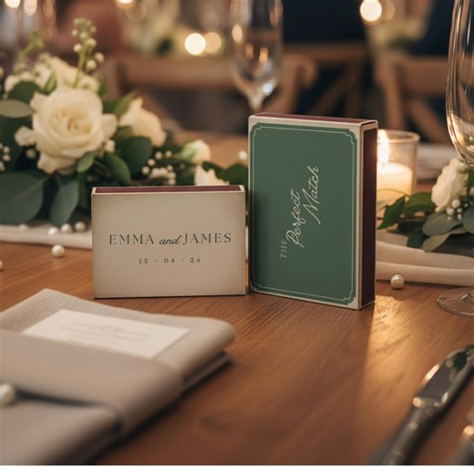 Wedding Matchbox Label Template Printable, Custom Matchboxes Favor, Editable Canva Design, Personalized Matchbox Sticker, the Perfect Match - Etsy