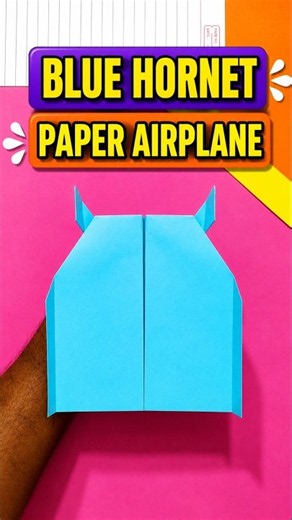 How to Make a Blue Hornet Paper Airplane 🐝✈️ | Easy Origami #Shorts #papercraft