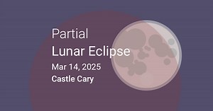 March 14, 2025 Partial Lunar Eclipse in Castle Cary, England, United Kingdom