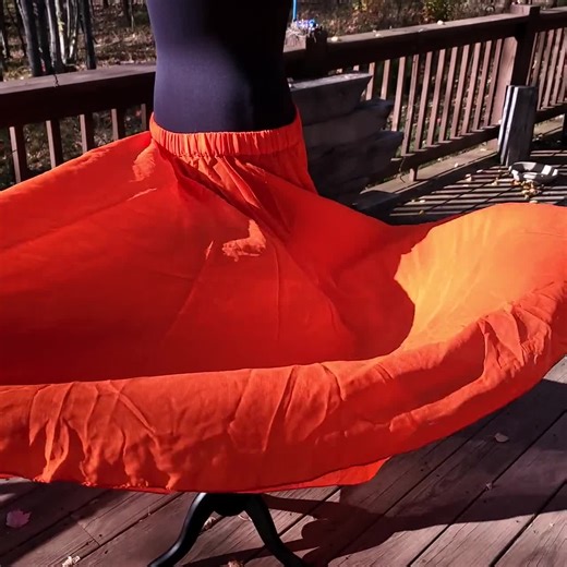 Belly Dance Skirt Circle Orange Chiffon - Etsy