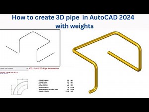 3D pipe in autocad | How to draw a pipe in 3D autocad | piping design engineering