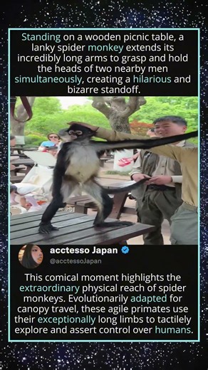 This Spider Monkey Thinks He's Their Barber! 😂🐒#spidermonkey #funnyanimals