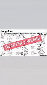 Quarter 3 -Week 5 Worksheets/Activities Pa-Like Share and follow po ng aking page. Thank you mga cher❤️😇 ⬇️⬇️⬇️ Cher_Vivian_Kinder IM's | Teacher Vivian