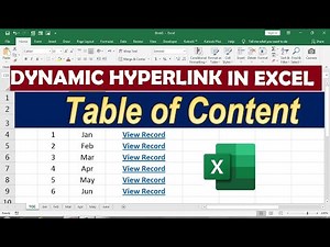 how to create index in excel worksheet