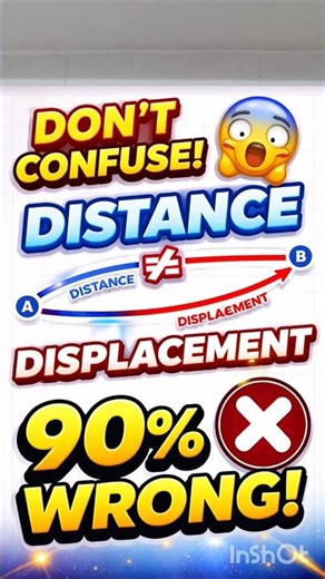 90% Students Get This Wrong 😱 Distance vs Displacement Explained #conceptbooster