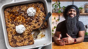 I absolutely love how easy and incredibly versatile this vegan banana bread baked oatmeal recipe is. We make it often in my home and it's perfect whether we are hosting people for brunch, need a quick on the run breakfast, or just because! Give it a try a let me know what you think! ★Full Recipe Instructions★ 🌱 https://makeitdairyfree.com/one-bowl-vegan-banana-bread-baked-oatmeal/ | The Nard Dog Cooks