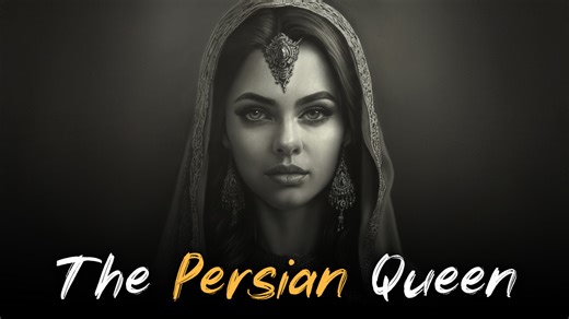 Powerful realistic drawing showcasing Atossa Shahbanu’s grace