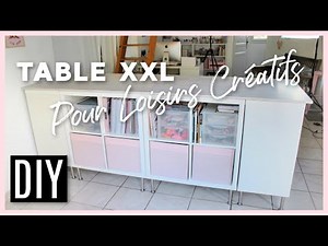 DIY CRAFT TABLE XXL / IKEA KALLAX HACK (français)