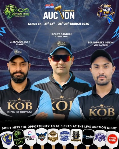 KOBT10 MELBOURNE’S MINI IPL on Instagram: "● KOB T10 – Season 3 | Player Registrations NOW OPEN! The stage is set for another thrilling season of KOB T10! Team Owners, Icon Players, Vice Captains & Retained Players are now building their squads and looking for talented players to join them. ● Calling All Players If you want to play under experienced team owners and be part of a growing professional league this is your moment. Showcase your skills, play on a big stage, and compete at the highest