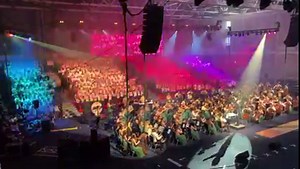 Choirs lifting the roof for #PeaceProms23, here at ULSports Arena. 💕🎉🎶🎶💙💙💙 | Peace Proms - Cross Border Orchestra of Ireland