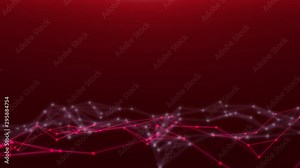Red Abstract Background for Media Production.Abstract Background for Media Production. Polygonal Network Shape Dynamic Gradients 4K. Technology Abstract Geometric Background Plexus. Moving Abstract De Stock Video