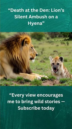 DEATH AT THE DEN : LION'S SILENT AMBUSH ON A HYENA