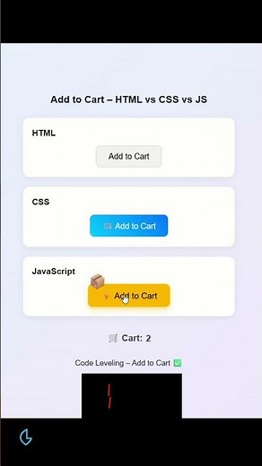 HTML vs CSS vs JavaScript – Add to Cart Button