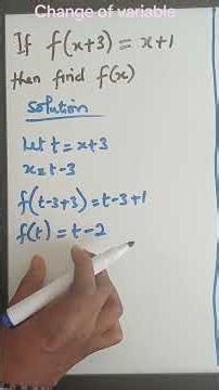 Functions: Change of variable #function