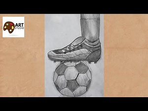 Soccer football drawing tutorial for beginners | easy drawing with pencil step by step 2024