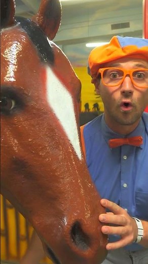 that HORSE is HUGE! Blippi ❤️ Horse