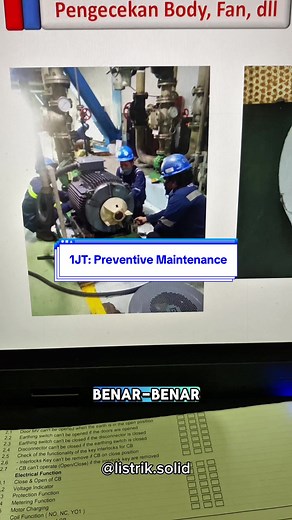 Preventive maintenance (pemeliharaan preventif) adalah strategi perawatan peralatan atau aset yang dilakukan secara rutin dan terjadwal. Tujuannya adalah mencegah kerusakan di tengah operasional, meminimalkan downtime(waktu henti) yang mahal, dan memperpanjang umur pakai mesin sebelum terjadi masalah yang tidak terduga. #Engineering #ElectricalEngineering #Electrical #Teknik #TeknikElektro